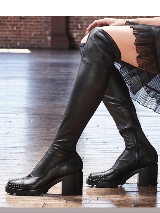 Sigerson Morrison Shoes - Sigerson Morrison Women’s Over the Knee Black Suede Heeled Boots Knee High Boots